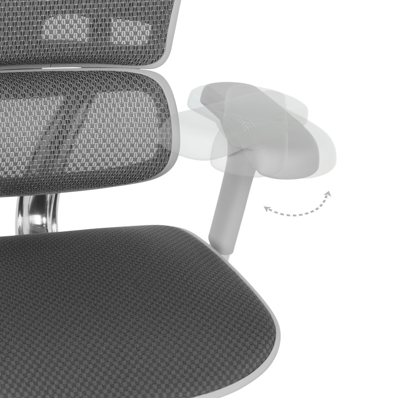 Ергономичен стол Ergohuman Elite 2 дамаска сив-сива рамка